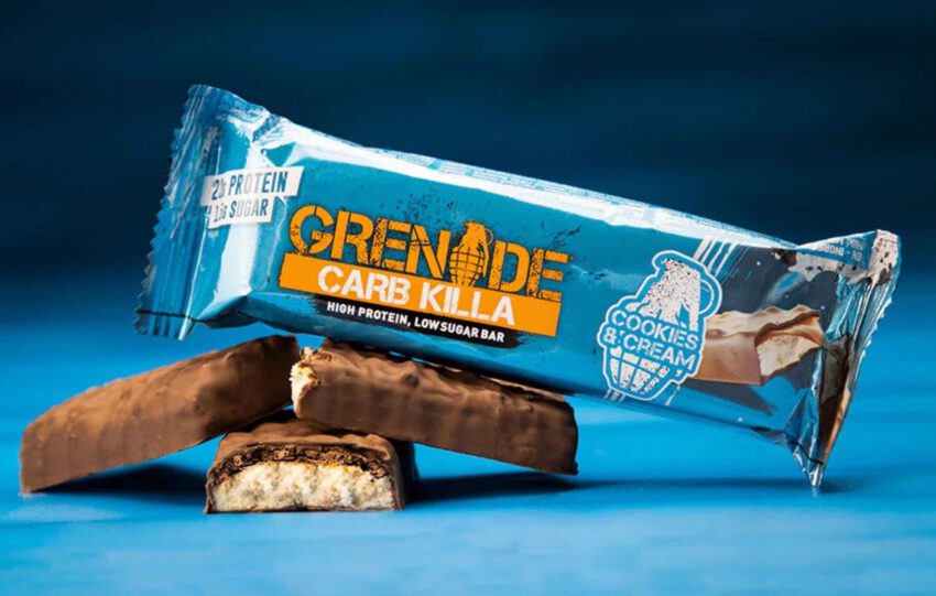Grenade protein bar carb killa cookies cream muscle snack