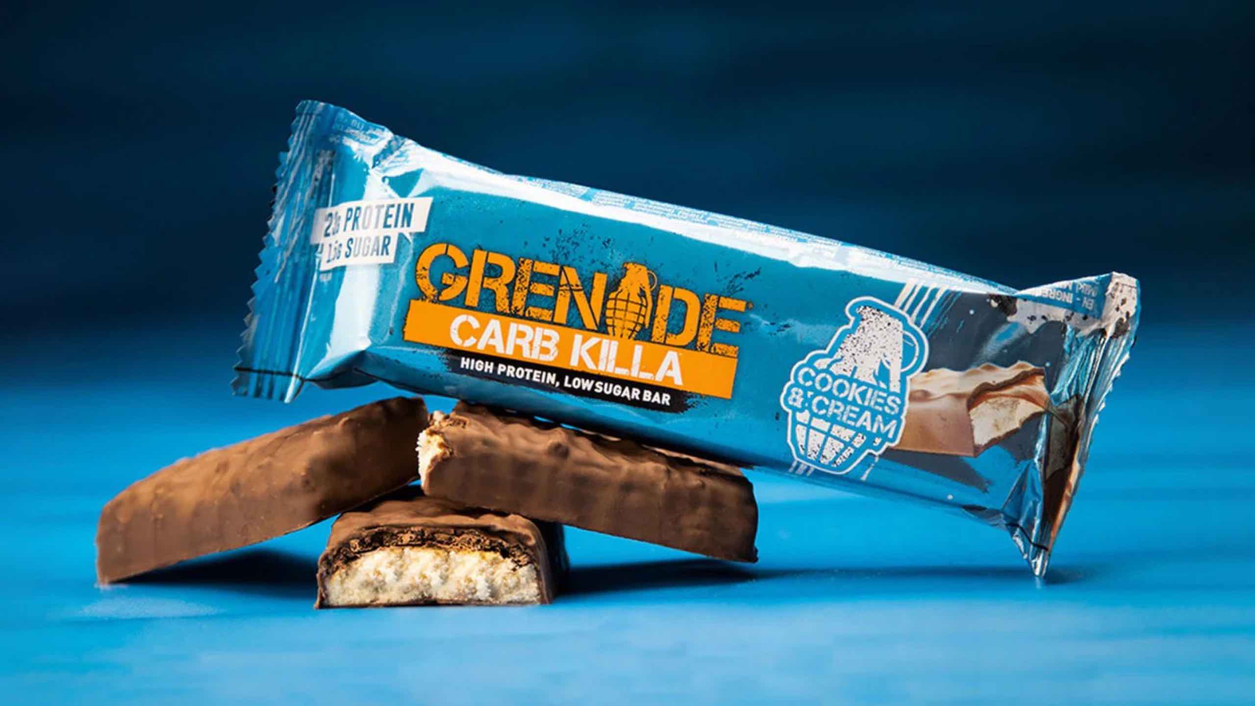 Grenade protein bar carb killa cookies cream muscle snack