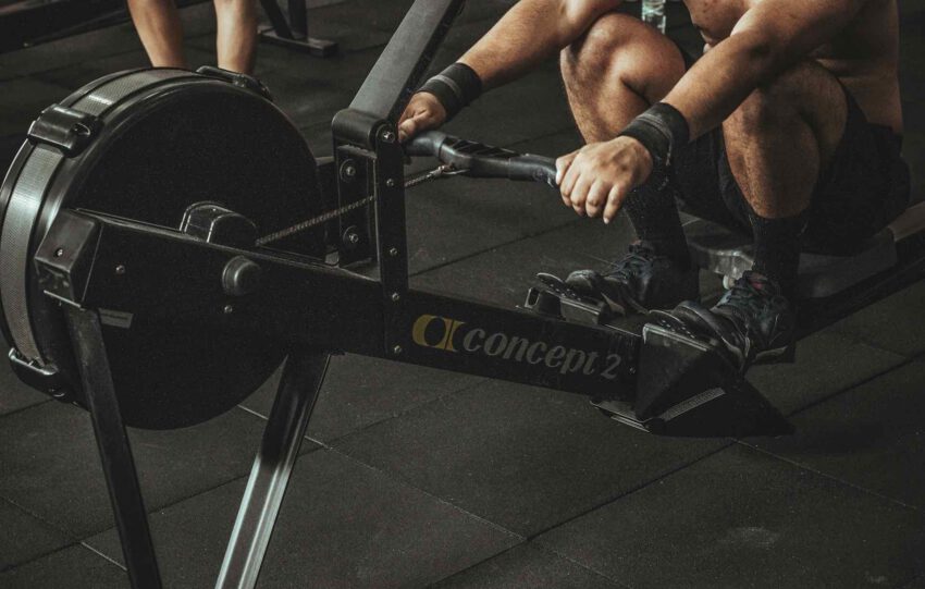 rowing machine concept 2 cardio HIIT training fitness workout